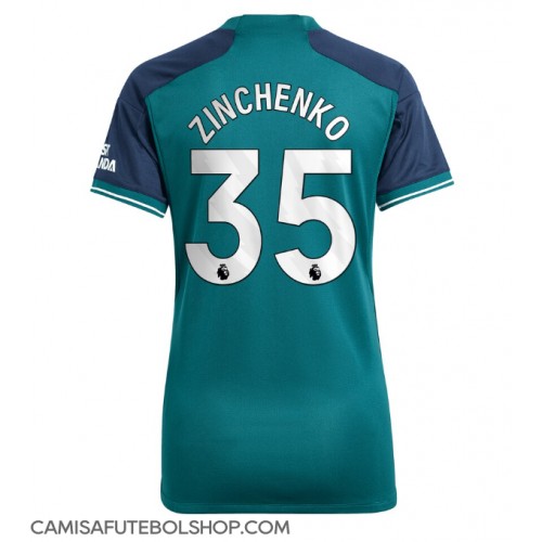 Camisa de time de futebol Arsenal Oleksandr Zinchenko #35 Replicas 3º Equipamento Feminina 2023-24 Manga Curta